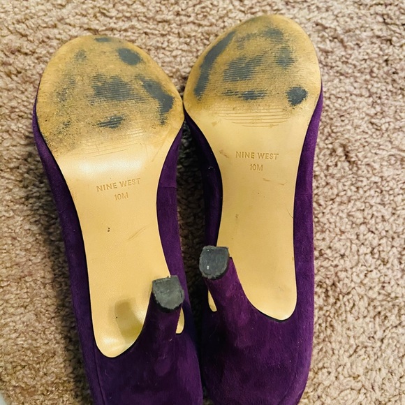 COPY - Purple Suede Nine West heels - Picture 4 of 6